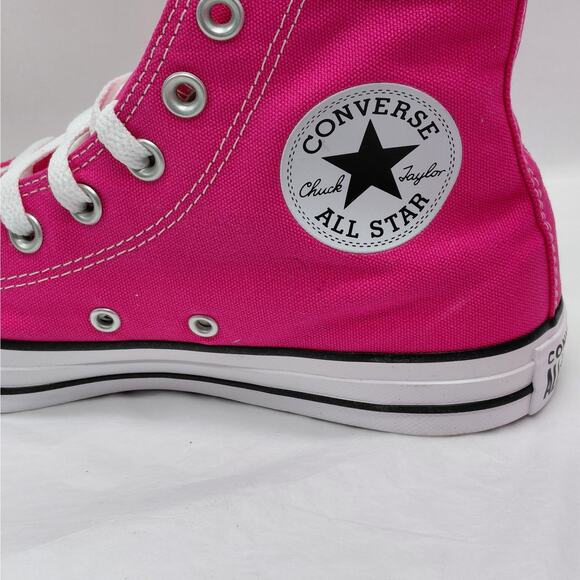 Converse Womens Chuck Taylor Hi Top Sneakers 7.5 Pink Y2K Athletic Preppy Shoes - Picture 7 of 10